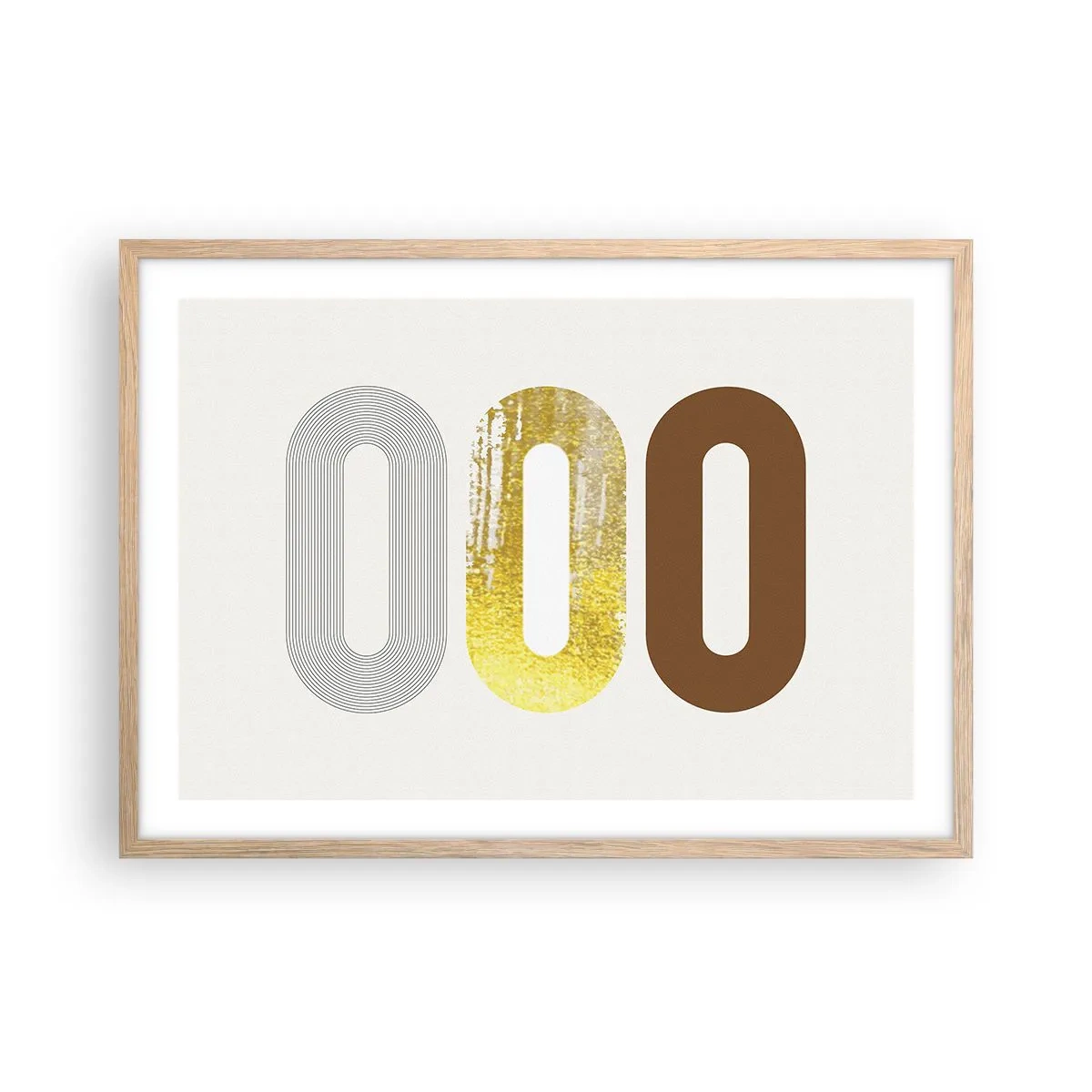 Plakat w ramie jasny dąb - Ooo! - 70x50 cm