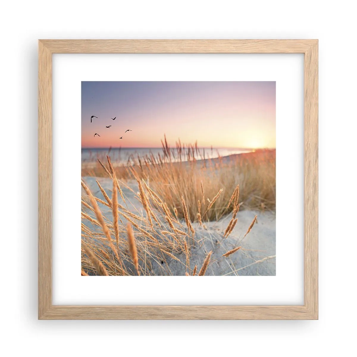 Plakat w ramie jasny dąb - Bałtycka kołysanka - 30x30 cm