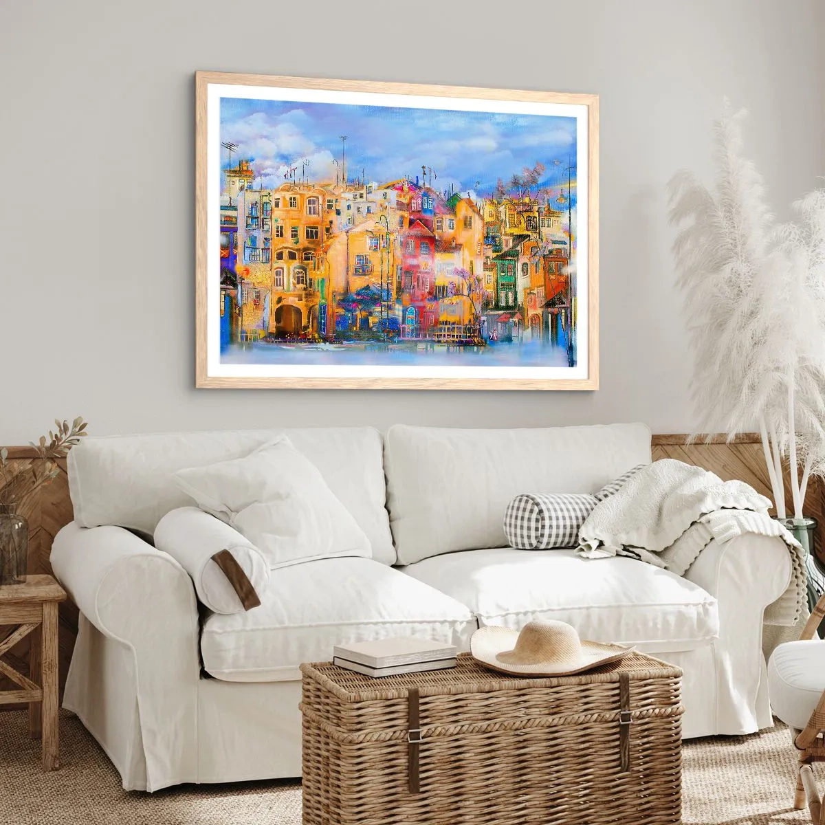 Plakat w ramie jasny dąb - Jesteśmy razem - 91x61 cm