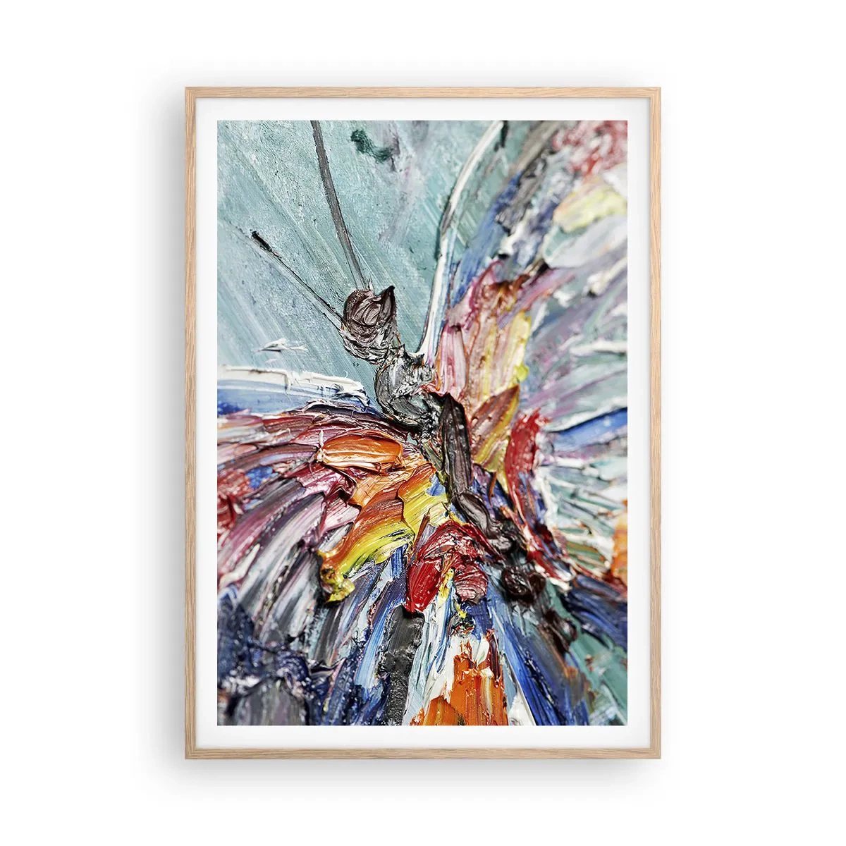 Plakat w ramie jasny dąb - Pomalowany przez naturę - 70x100 cm