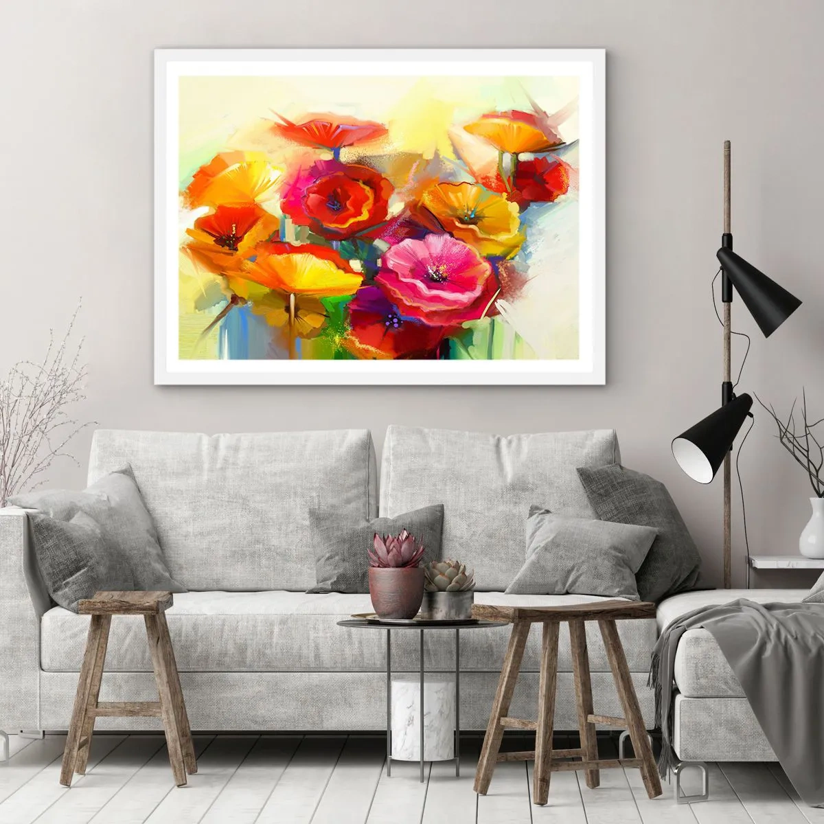 Plakat w białej ramie - Nie tylko czerwone - 100x70 cm