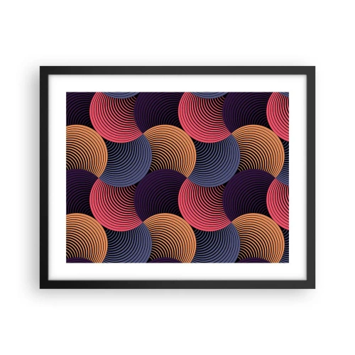Plakat w czarnej ramie - W kolistym rytmie - 50x40 cm