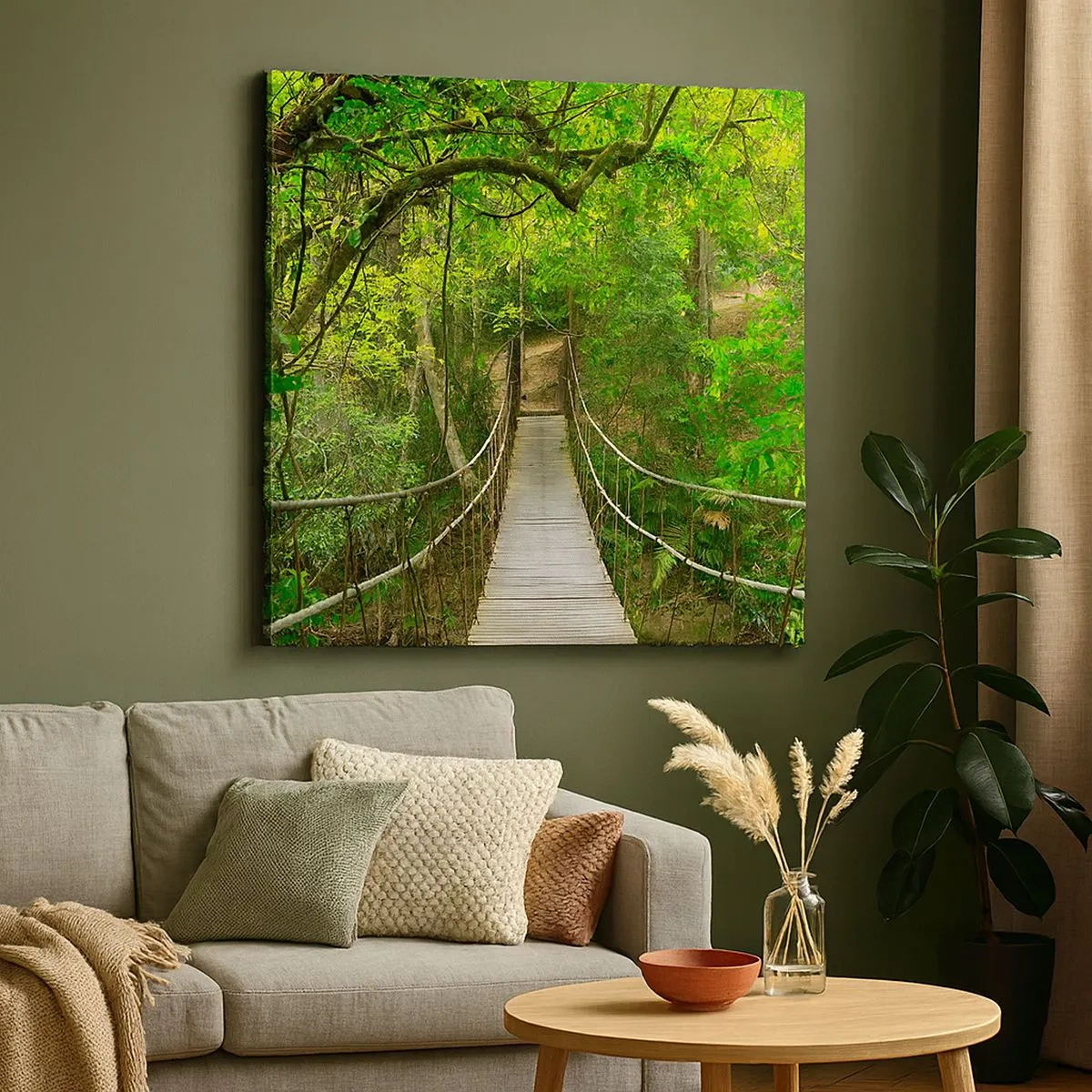 Obraz na płótnie - Bo w ogrodzie rośnie pnącze - 30x30 cm