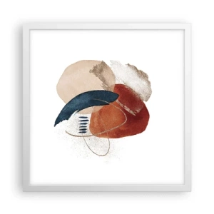 Plakat w białej ramie - Owalna kompozycja - 40x40 cm