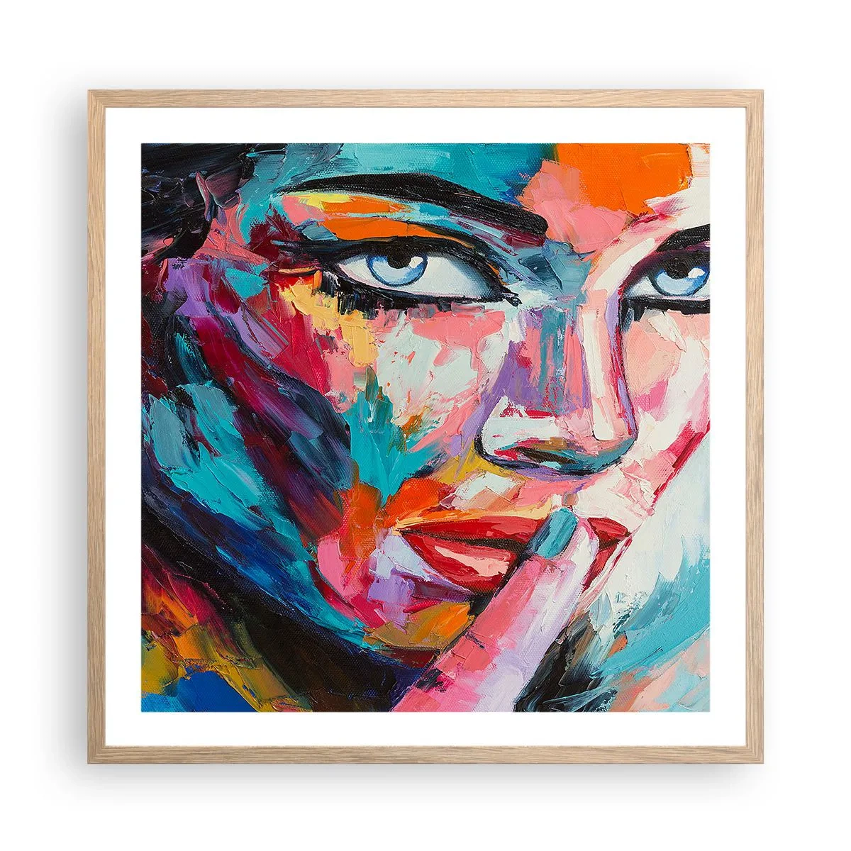 Plakat w ramie jasny dąb - Nasza pierwsza tajemnica - 60x60 cm