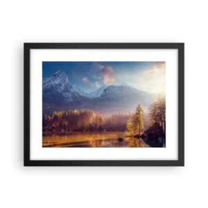 Plakat w czarnej ramie - W górach i dolinach - 40x30 cm