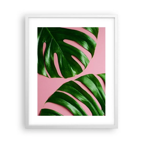 Plakat w białej ramie - Zielone rendez-vous - 40x50 cm