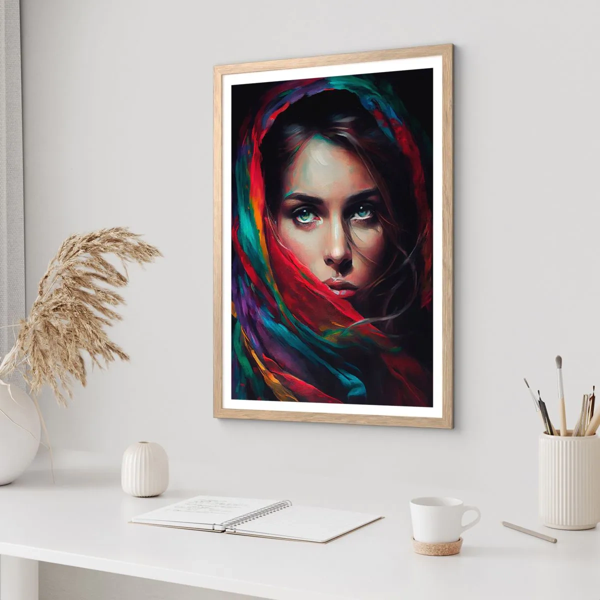 Plakat w ramie jasny dąb - Zielonooka tajemnica - 70x100 cm