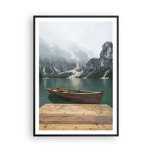 Plakat w czarnej ramie - "I dumne opoki czoła" - 70x100 cm