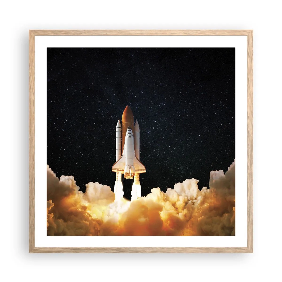 Plakat w ramie jasny dąb - Ad astra! - 60x60 cm