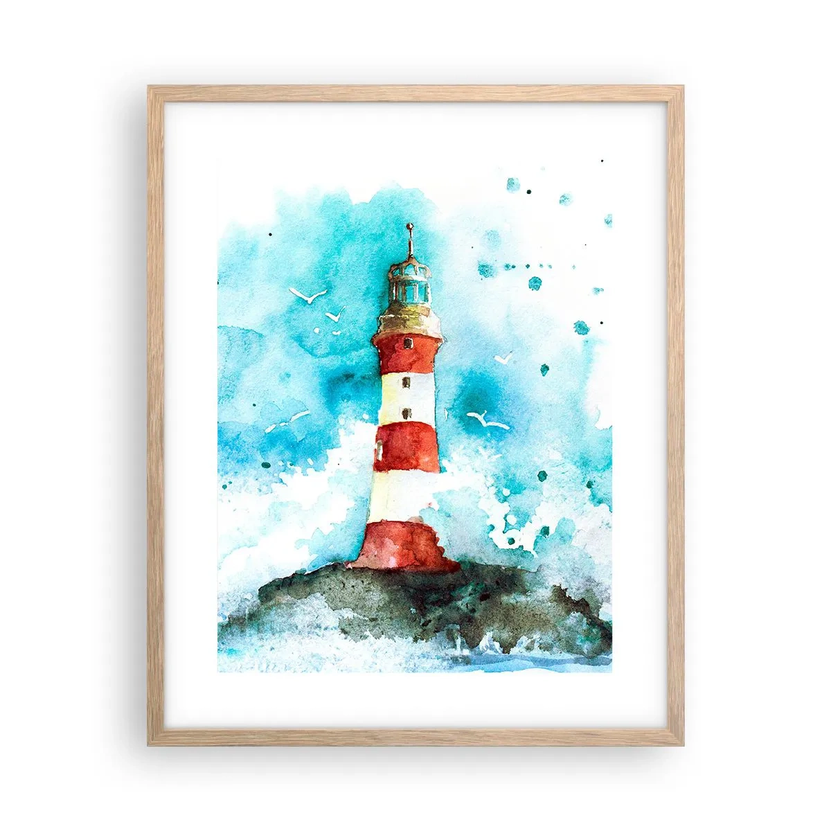 Plakat w ramie jasny dąb - Jedność żywiołów - 40x50 cm