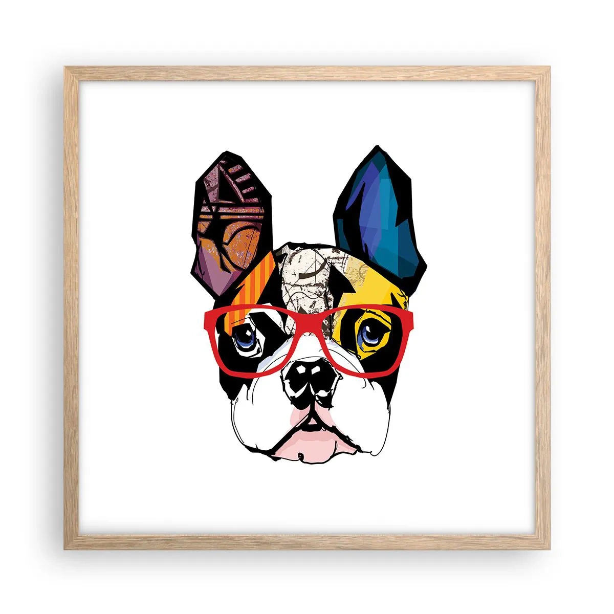 Plakat w ramie jasny dąb - Intelektualista - 50x50 cm