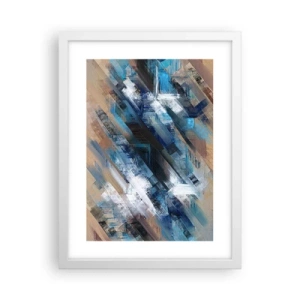 Plakat w białej ramie - Po błękitnym skosie - 30x40 cm