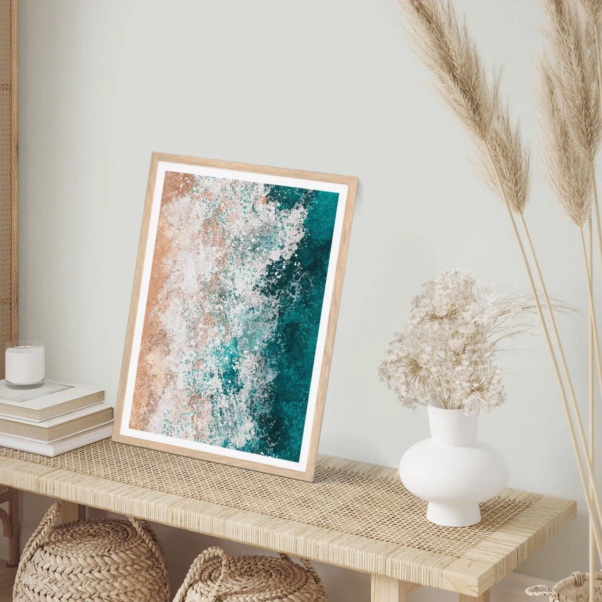 Plakat w ramie jasny dąb - Morskie opowieści - 30x40 cm