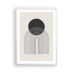 Plakat w białej ramie - Drżenie i pewność - 50x70 cm