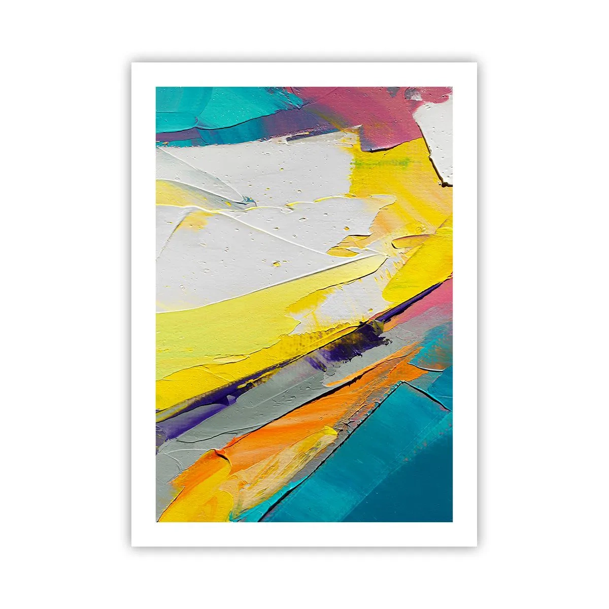 Plakat - Abstrakcyjny obraz z dynamicznymi kolorami w jasnych tonach - 50x70cm - Anatomia światła - Nowoczesna dekoracja ścienna do salonu, kuchni i sypialni ARTTOR