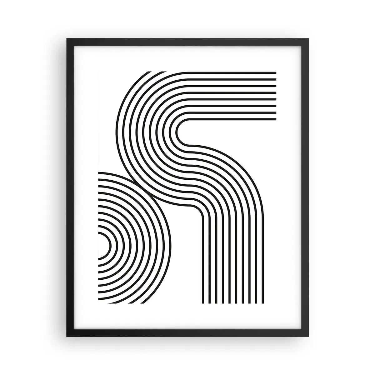 Plakat w czarnej ramie - Na zakręcie - 40x50 cm