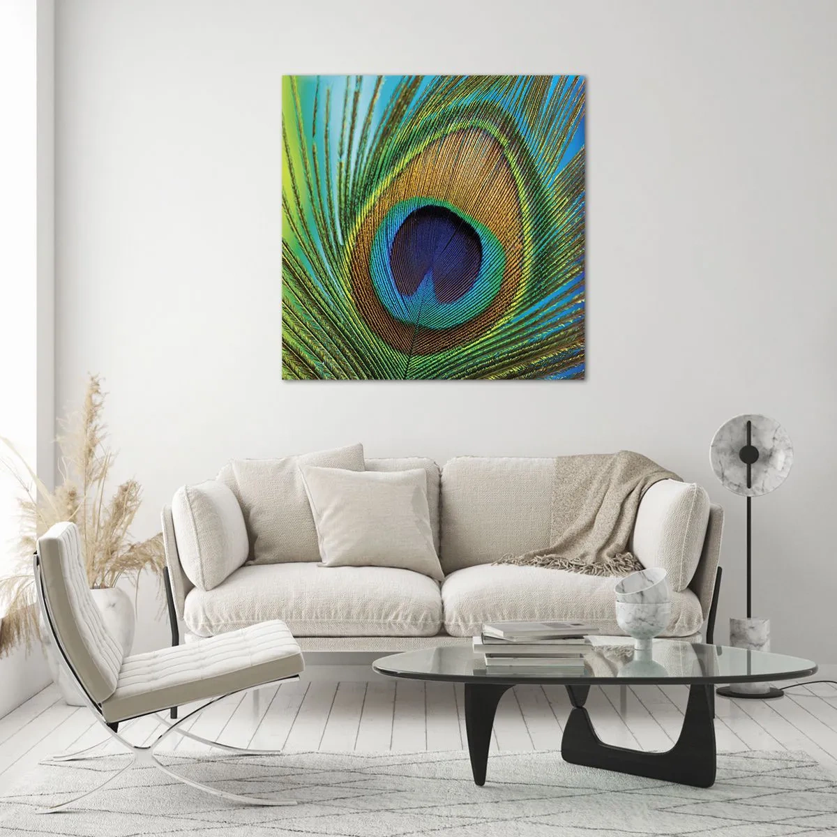 Obraz na szkle - Oko w oko - 60x60 cm