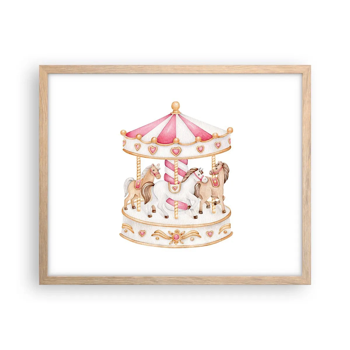 Plakat w ramie jasny dąb - Słodki świat dzieciństwa - 50x40 cm