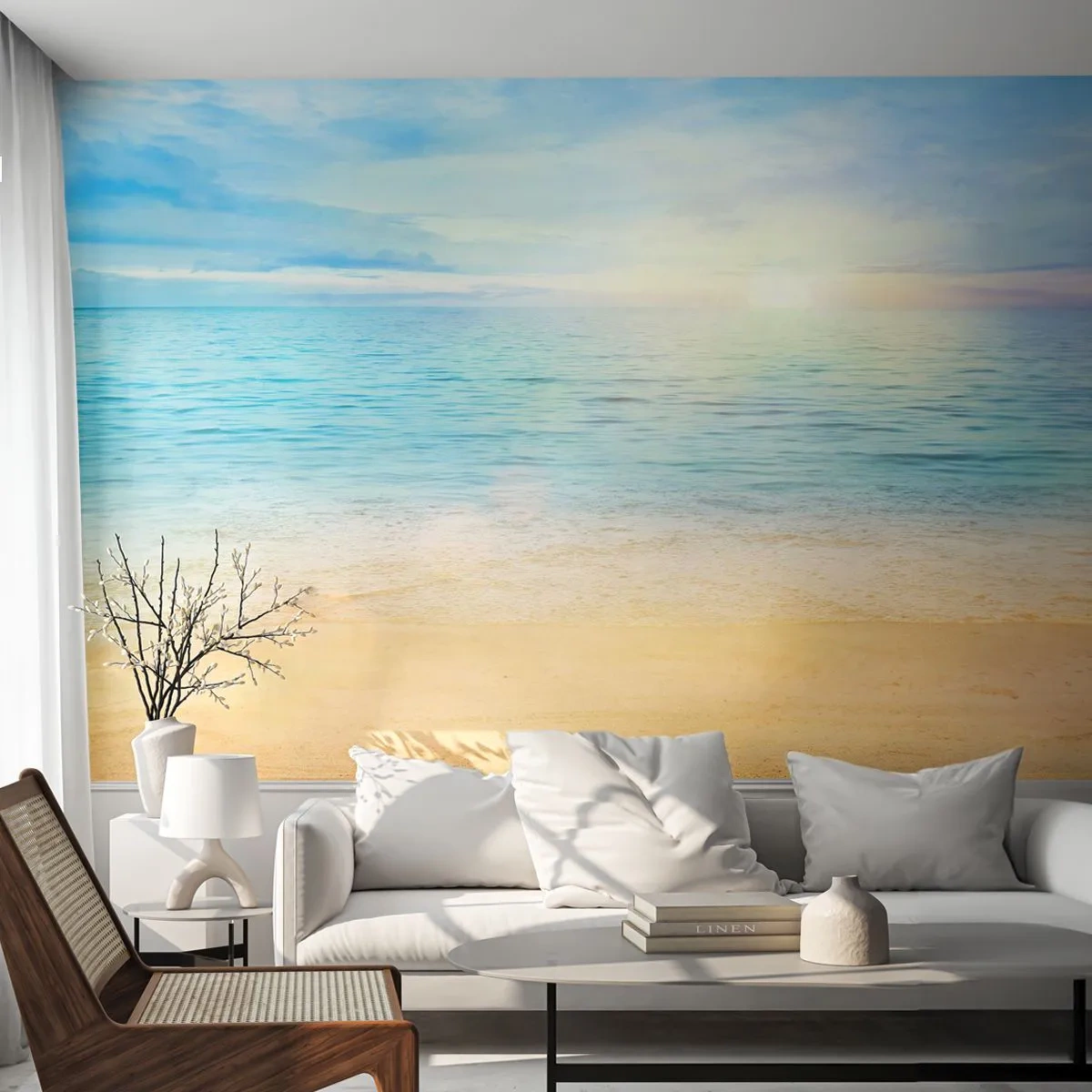 Fototapeta Premium Sand - Wielki błękit - Morze, Widok, Plaża - 450x315 cm
