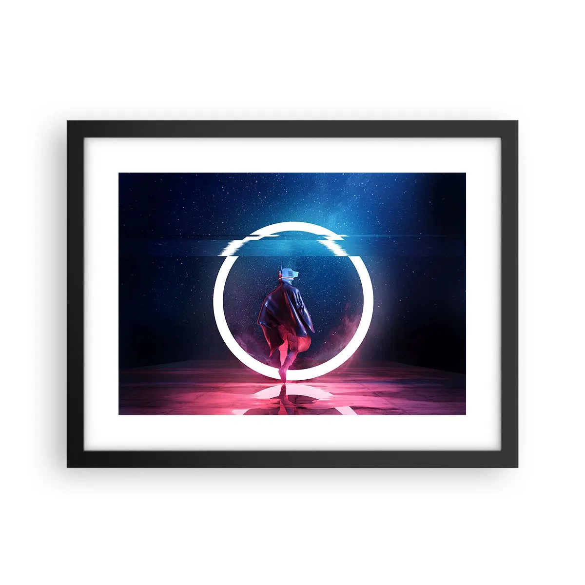 Plakat w czarnej ramie - Między światami - 40x30 cm