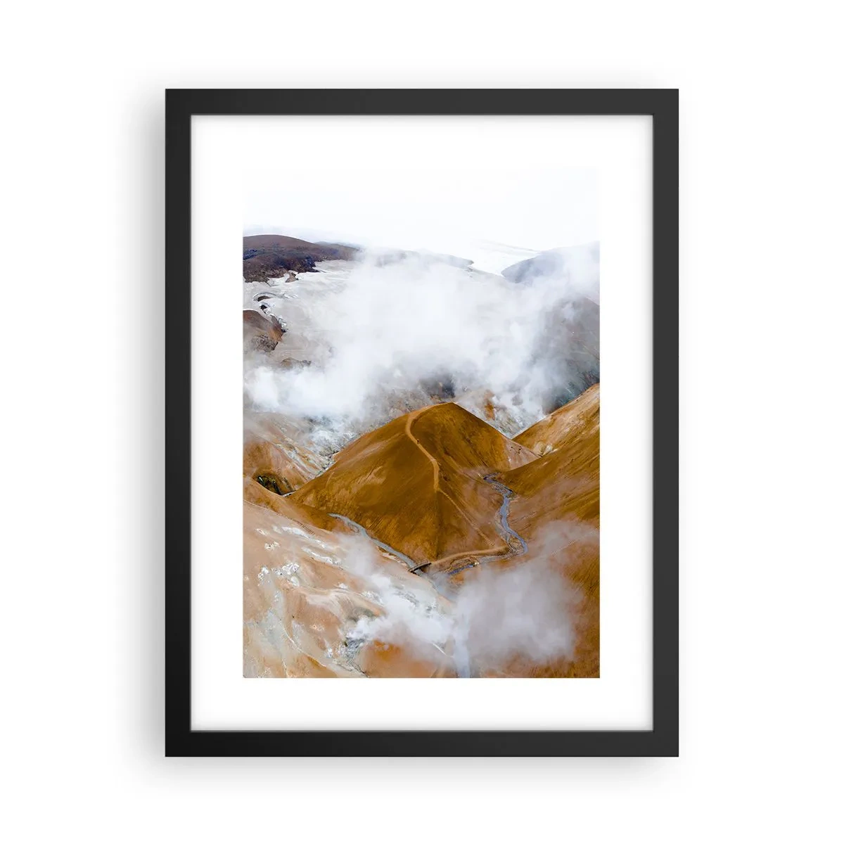 Plakat w czarnej ramie - Surowa uroda Islandii - 30x40 cm