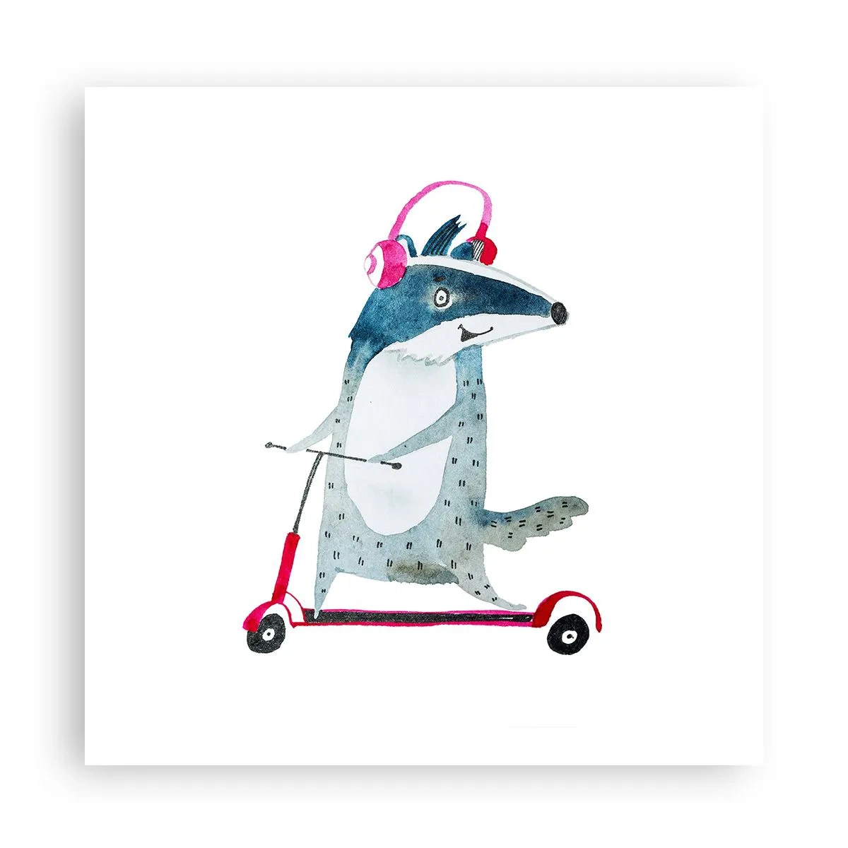 Plakat - Borsucze radości - 60x60 cm