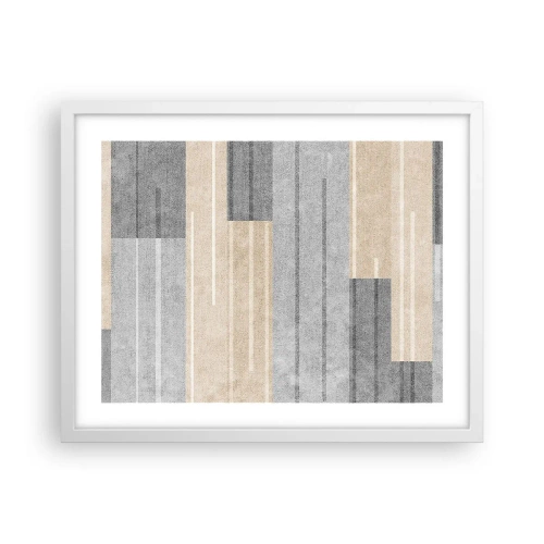 Plakat w białej ramie - Kompozycja: trzymać pion - 50x40 cm