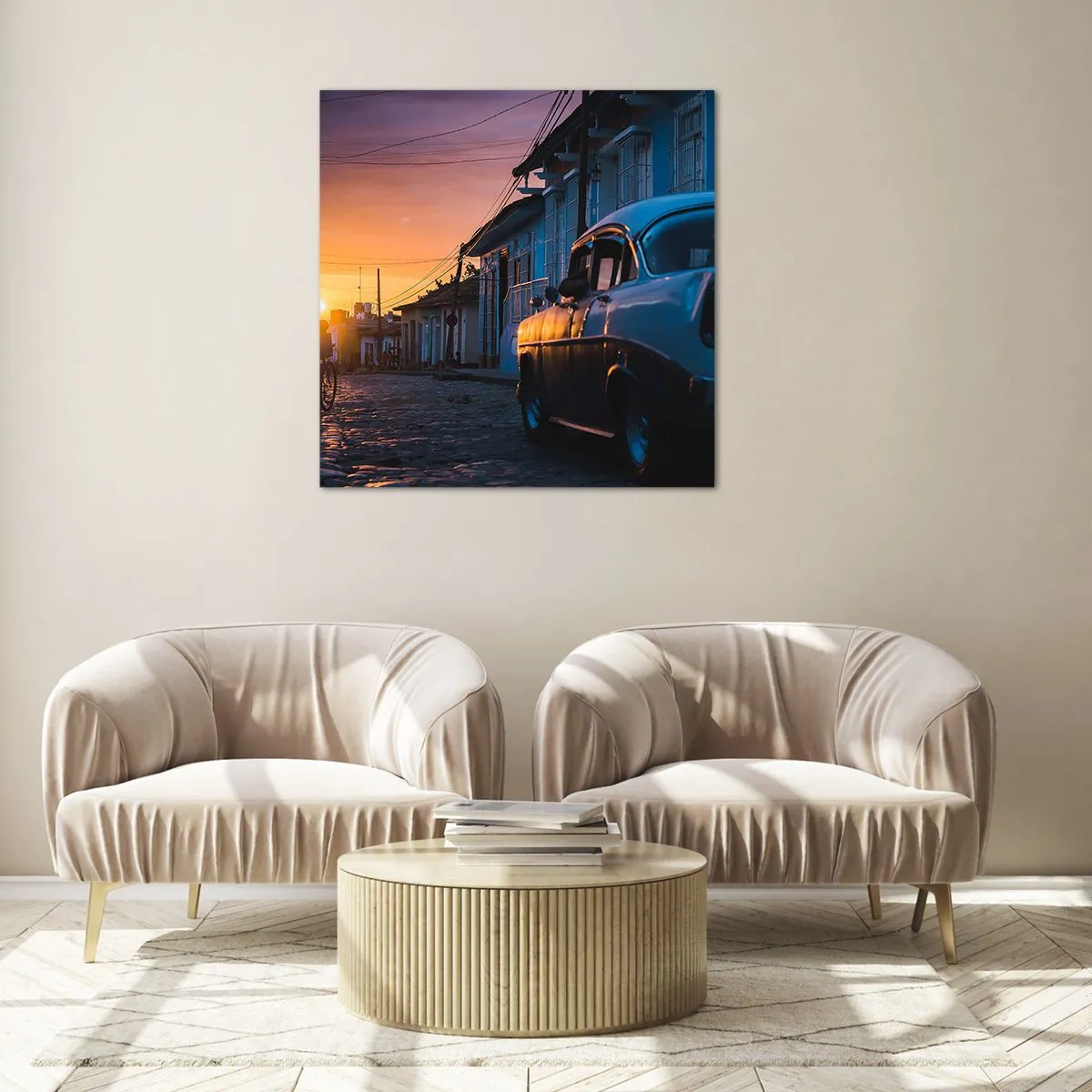 Obraz na szkle - Tutaj zwalnia czas - 50x50 cm
