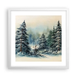 Plakat w białej ramie - Gotowe do Świąt - 40x40 cm
