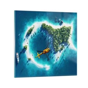 Obraz na szkle - Kup sobie wyspę - 50x50 cm