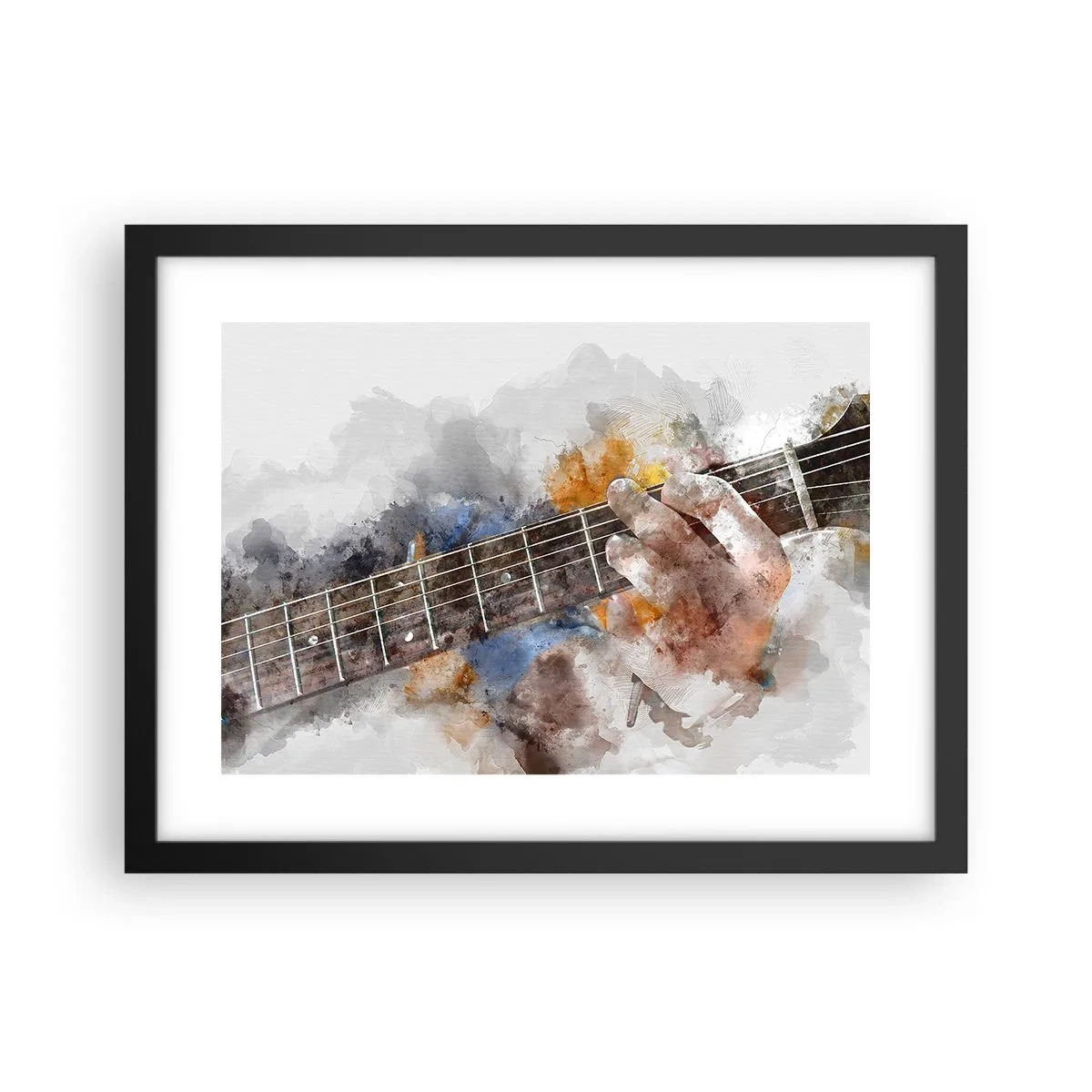 Plakat w czarnej ramie - Poezja między strunami - 40x30 cm