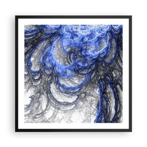 Plakat w czarnej ramie - Narodziny fali - 60x60 cm