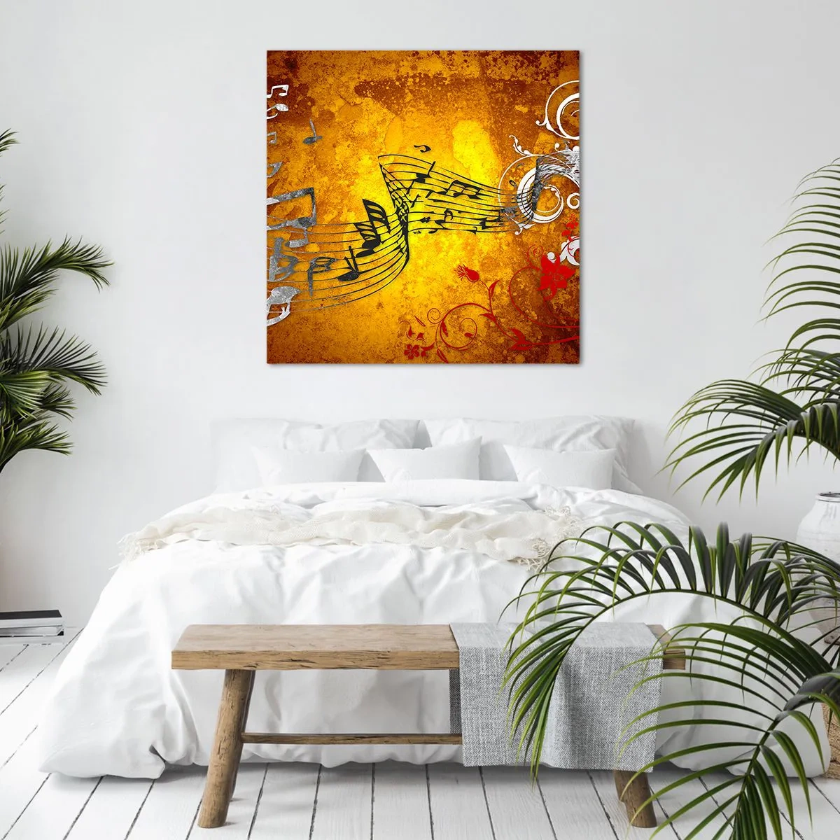 Obraz na płótnie - Niech płynie muzyka - 60x60 cm