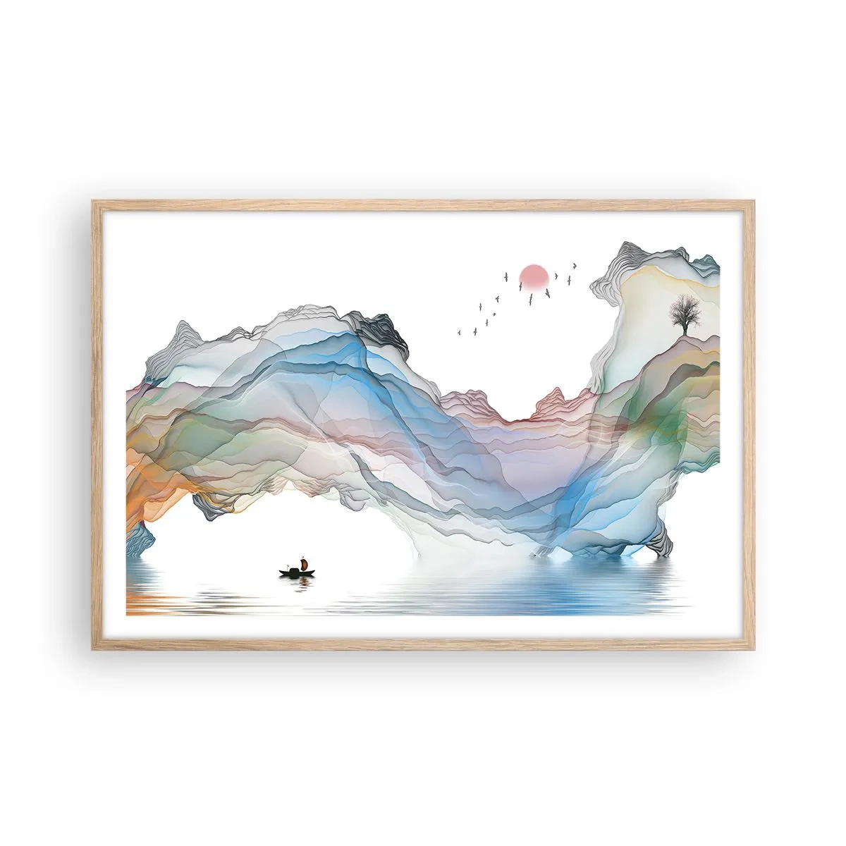 Plakat w ramie jasny dąb - Ku kryształowym górom - 91x61 cm