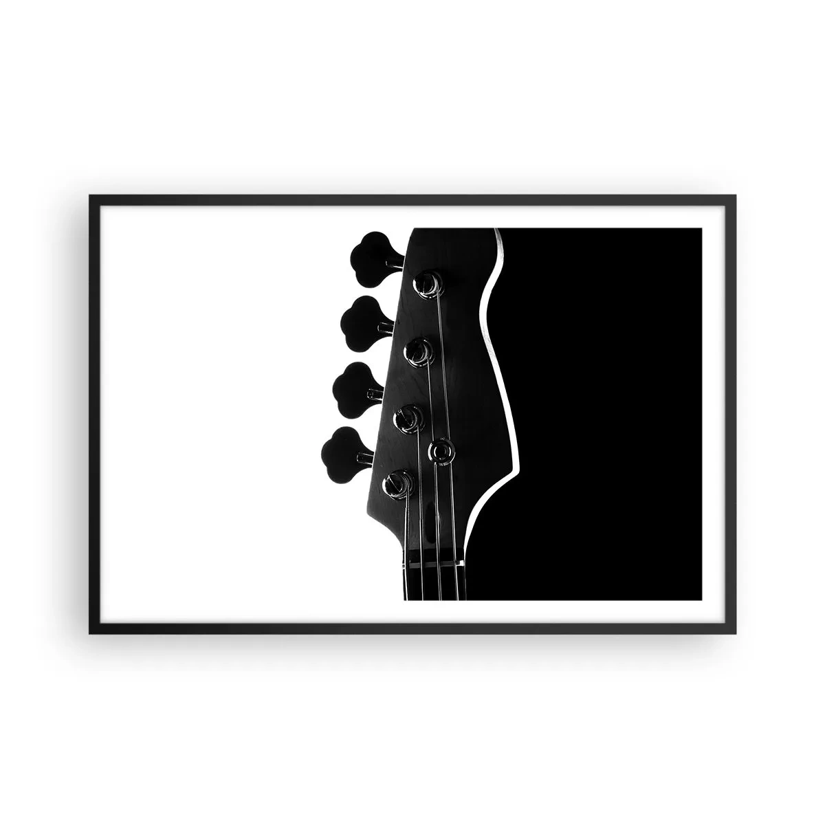 Plakat w czarnej ramie - Rockowa cisza  - 91x61 cm