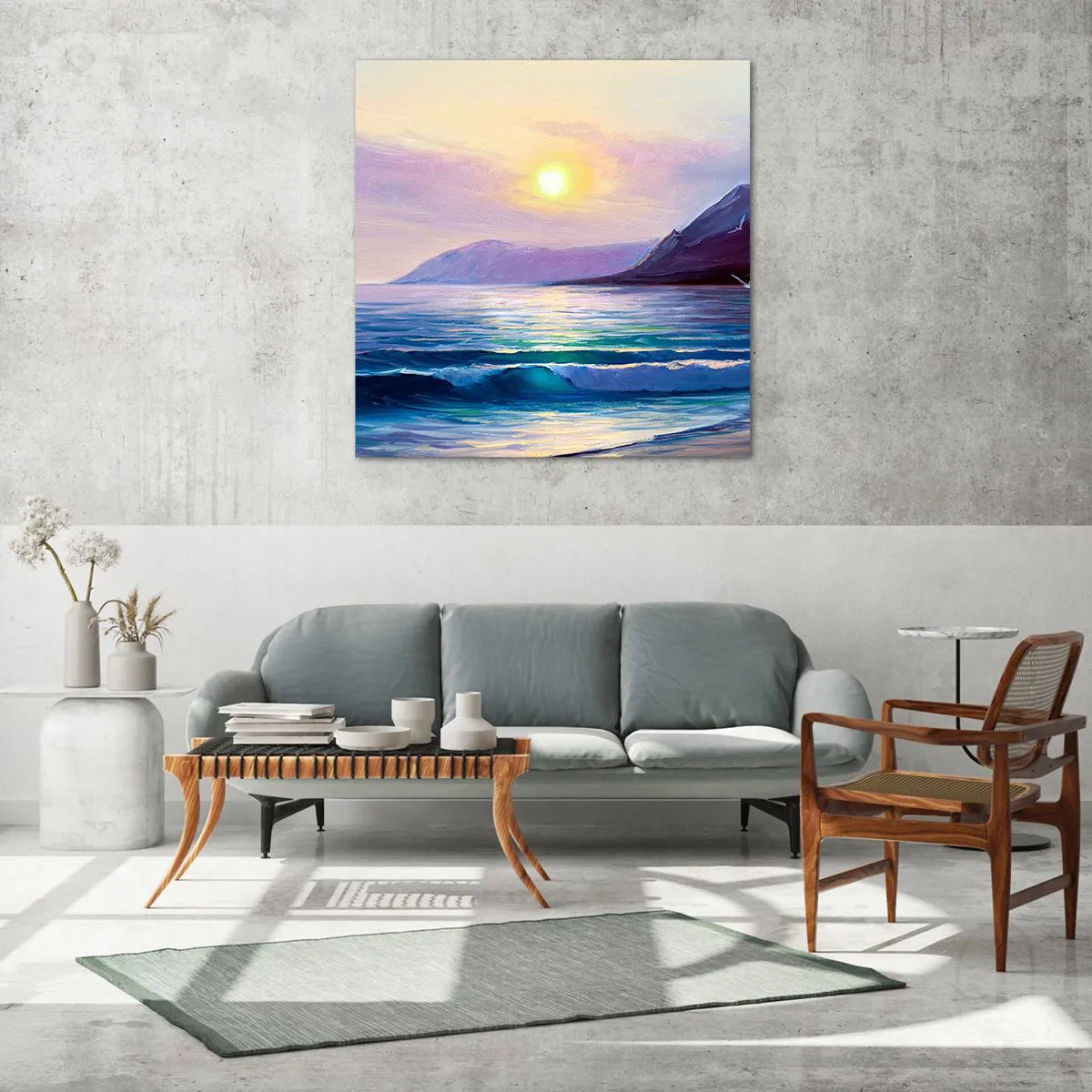 Obraz na szkle - Kryształ wody i powietrza - 70x70 cm