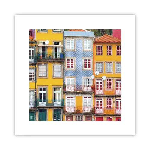 Plakat - Barwy starego miasta - 30x30 cm