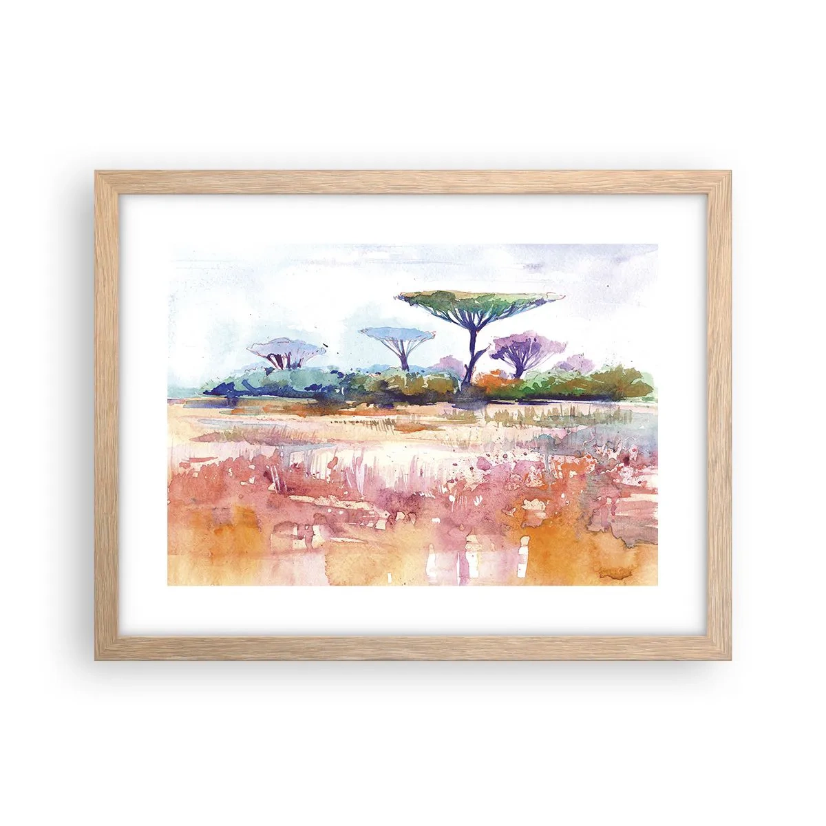 Plakat w ramie jasny dąb - Kolory sawanny - 40x30 cm