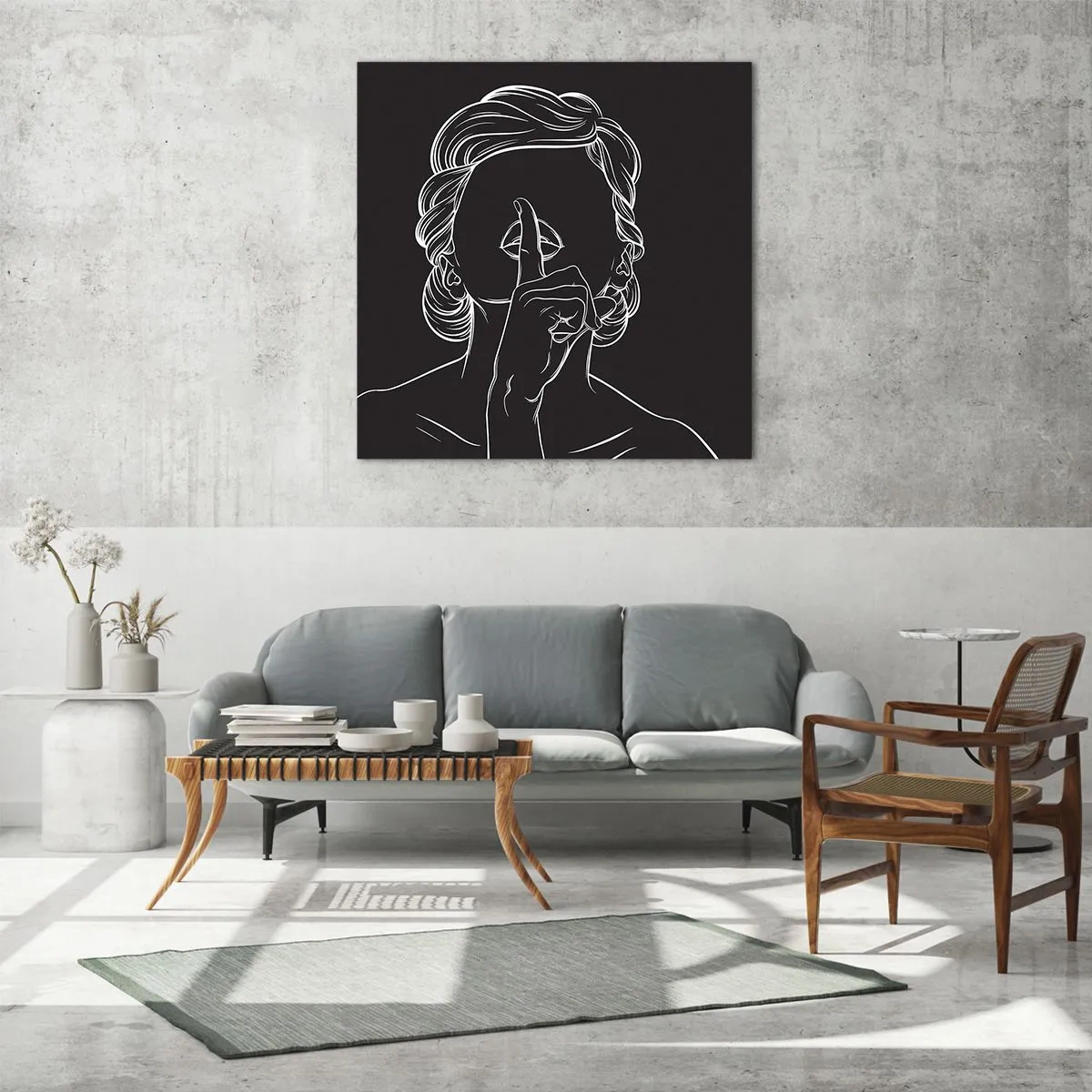 Obraz na szkle - Piękno rozkwita w ciszy - 50x50 cm