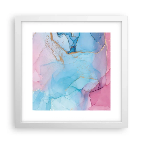 Plakat w białej ramie - Spotkanie i przenikanie - 30x30 cm