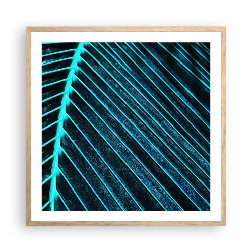 Plakat w ramie jasny dąb - Faktura zieleni - 60x60 cm