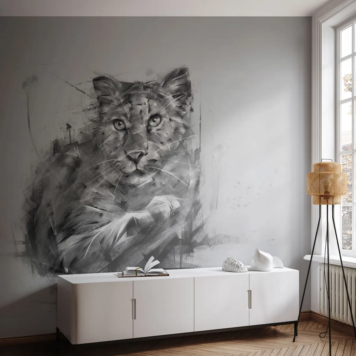 Fototapeta Samoprzylepna Deluxe Sticker - Tak, słucham uważnie - Pantera, Zwierzęta, Dziki Kot - 250x175 cm