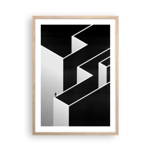 Plakat w ramie jasny dąb - Samotność na szczycie - 50x70 cm