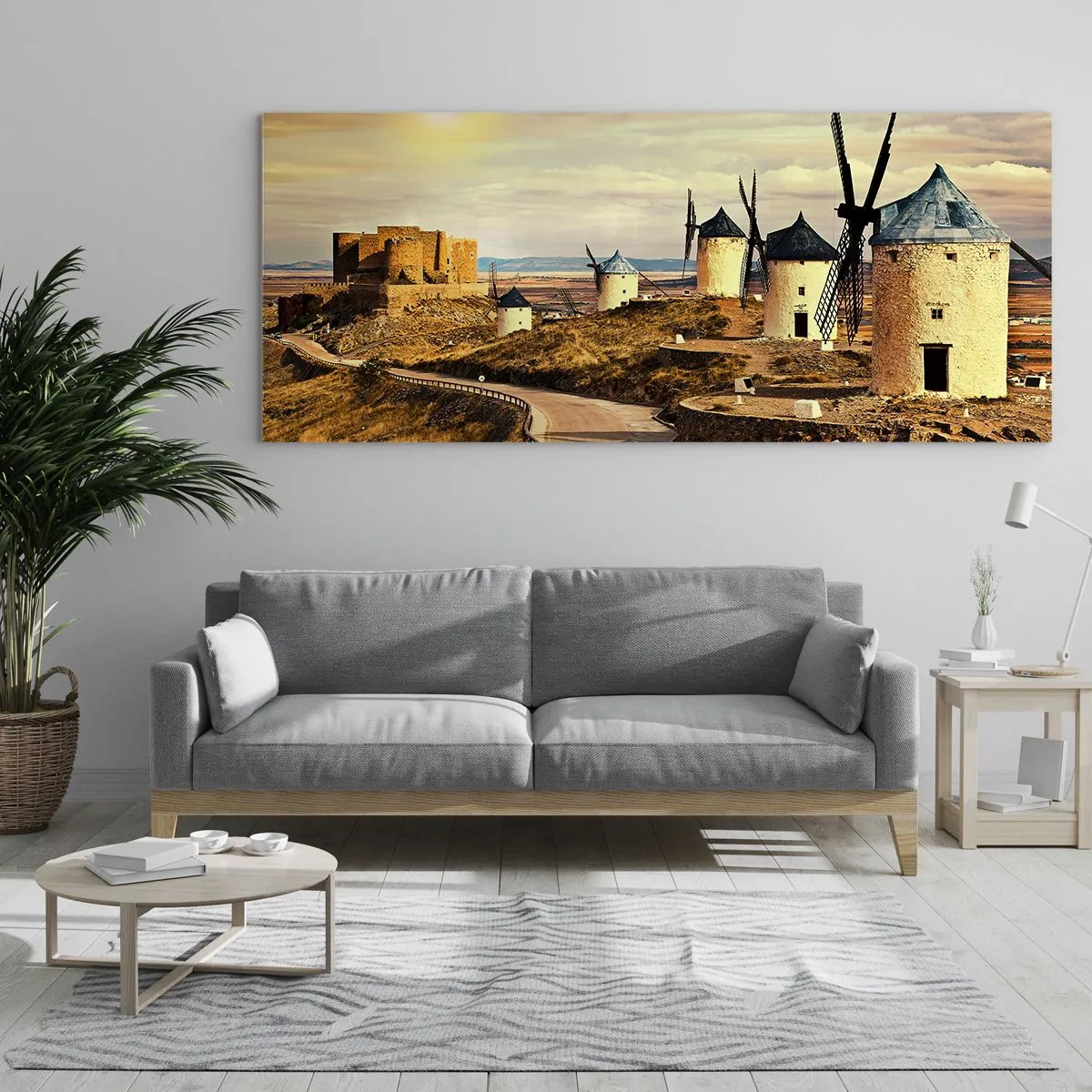 Obraz na szkle - Zaraz pojawi się Don Kichot - 100x40 cm