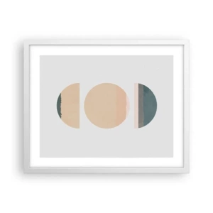 Plakat w białej ramie - Koło za kołem - 50x40 cm