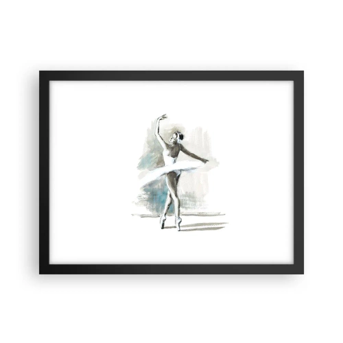 Plakat w czarnej ramie - Zaklęta w łabędzia - 40x30 cm