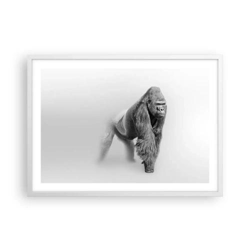 Plakat w białej ramie - Pewny swej siły - 70x50 cm