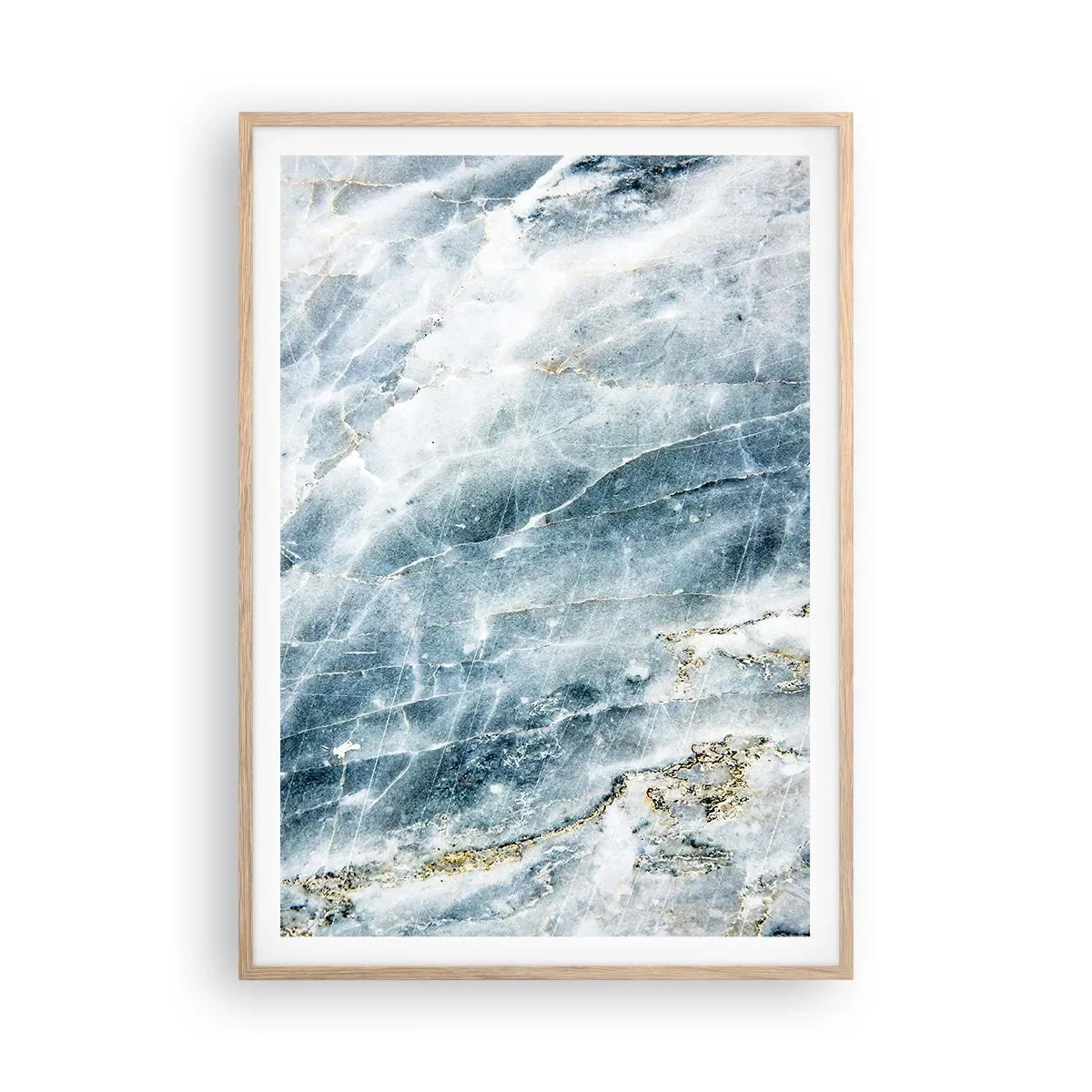 Plakat w ramie jasny dąb - Lodowy świat - 70x100 cm