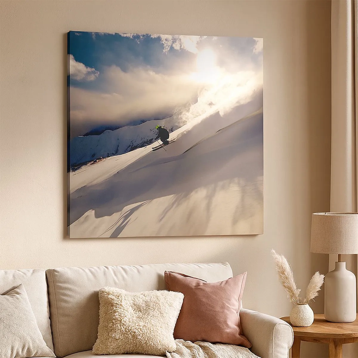 Obraz na płótnie - Podjęte wyzwanie gór - 30x30 cm